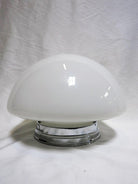 Short Schoolhouse Mushroom-Shape Ceiling Glass Globe Pendant
