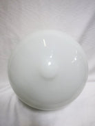 Large Schoolhouse Banded Oval Shape Ceiling Glass Globe Pendant