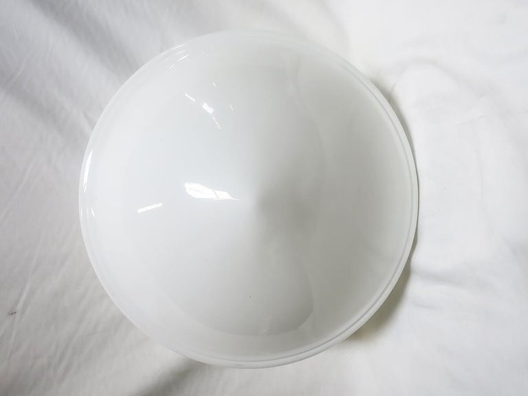 Extra Large Schoolhouse Banded Cone Shape Ceiling Mixed Glass Globe Pendant