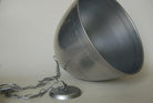 Brushed Aluminum Industrial Round Swag Ceiling Fixture