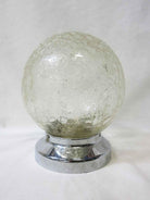 Small Vintage Crackled Ceiling Glass Globe Pendant