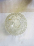 Small Vintage Crackled Ceiling Glass Globe Pendant