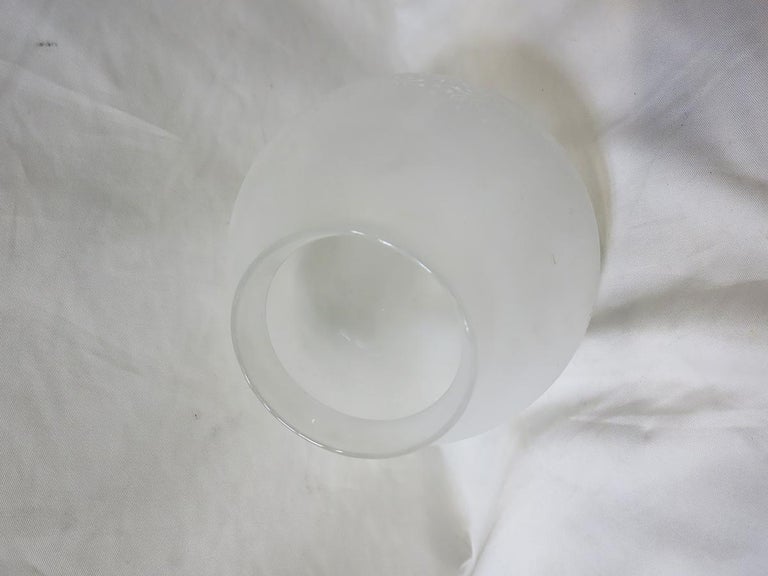 Satin Floral Glass Sphere Ceiling Glass Globe Pendant