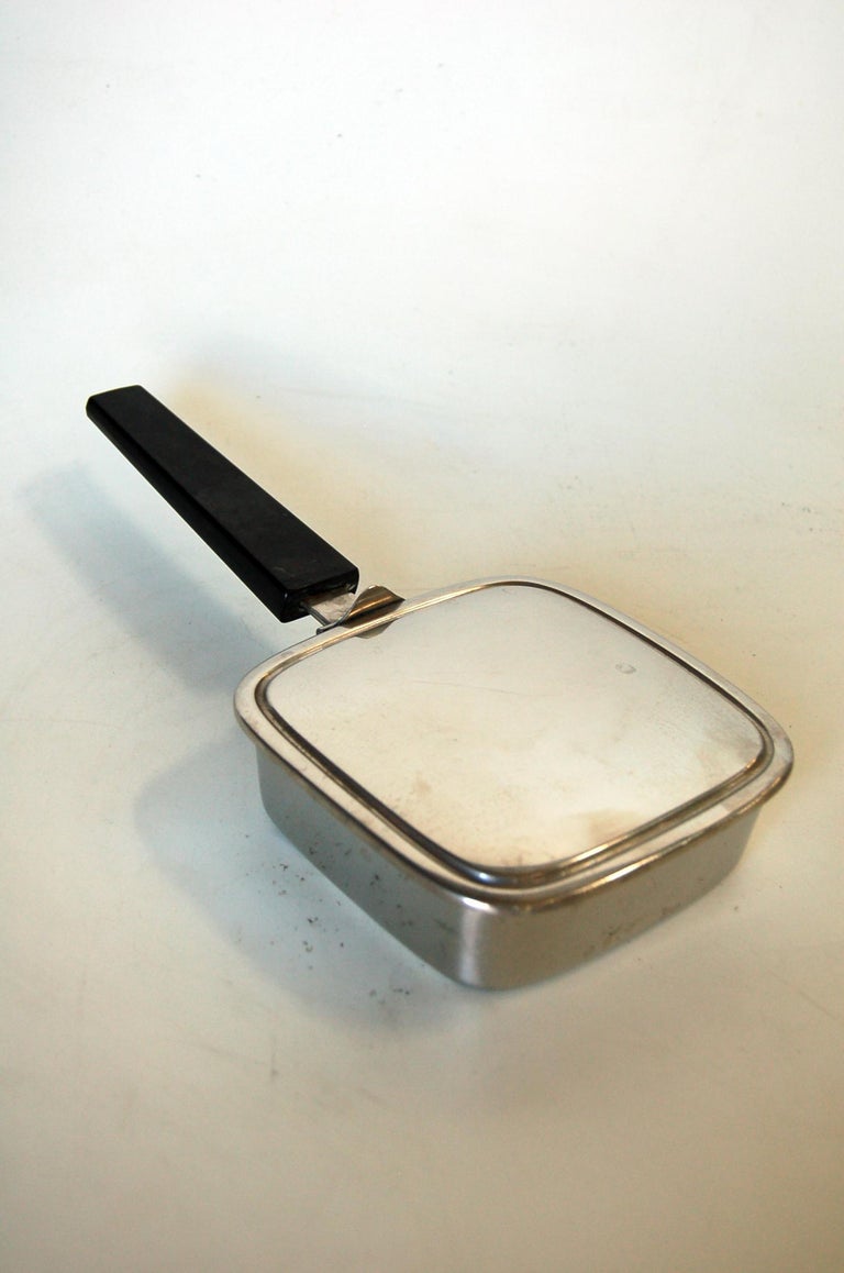 Stainless Steel Crumb Catcher Ashtray Butler Bakelite Handle Made in Sweden