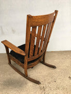 Mission Chestnut Slat Back Rocking Chair by National Chair Co.
