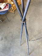 Midcentury Black Thin Iron Rod Tripod Floor Lamp