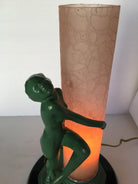 Re-Edition Nude Frankart F612 Lamp with Crackle Glass Shade