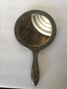 Antique Silver Plate Rose Pattern Vanity Hand