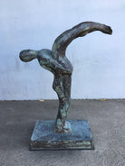 Sizable 43" Modern Faux Bronze "Lovers" Statue