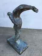 Sizable 43" Modern Faux Bronze "Lovers" Statue