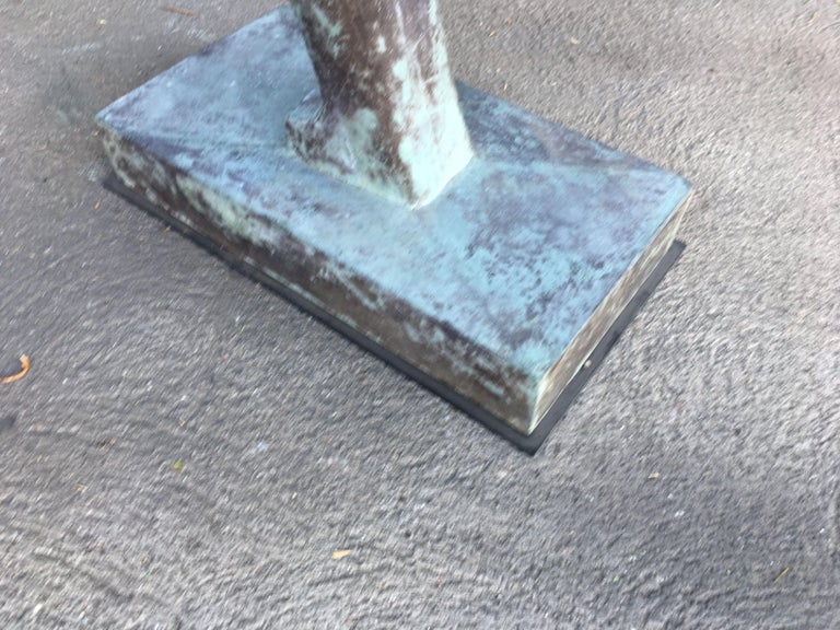 Sizable 43" Modern Faux Bronze "Lovers" Statue
