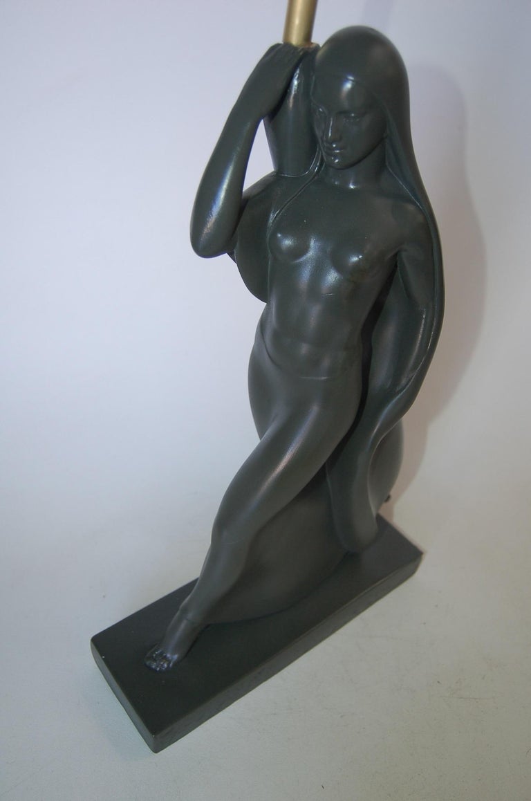 Flowing Female Figure Ceramic Table Lamp by Haruil