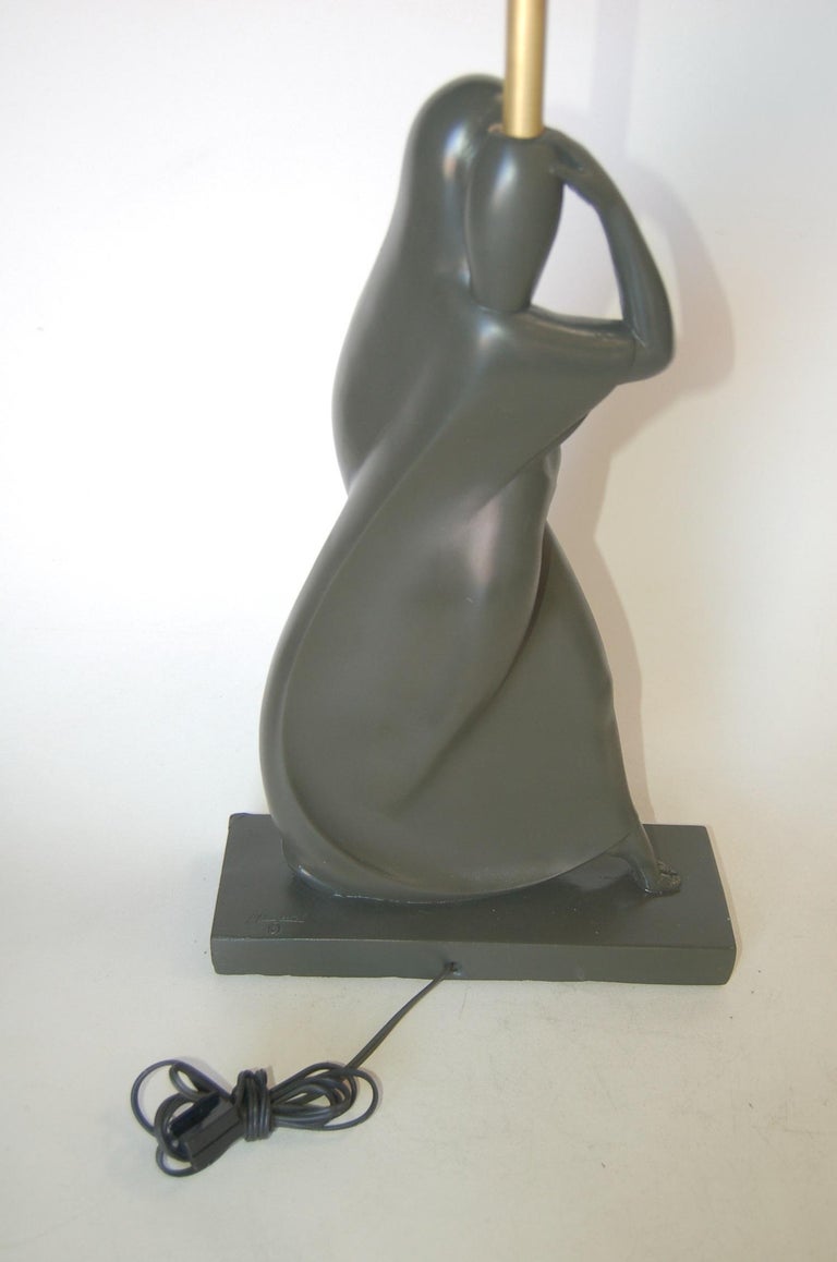 Flowing Female Figure Ceramic Table Lamp by Haruil