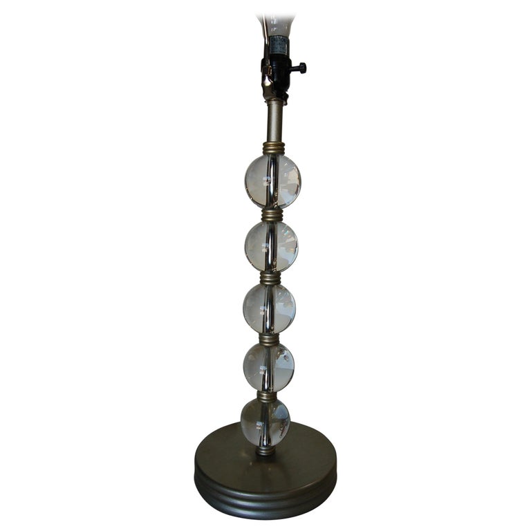 Stacked Crystal Five Ball Table Lamp