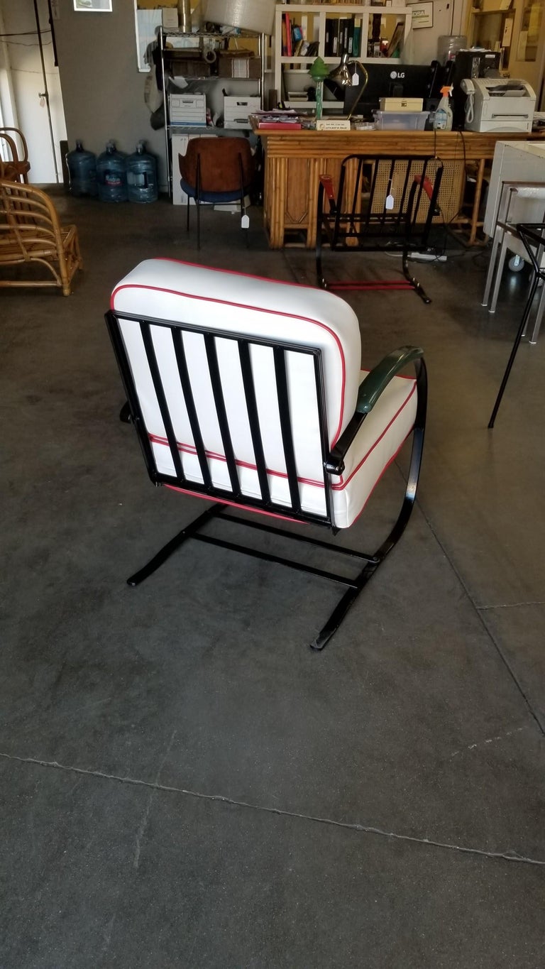 Wolfgang Hoffmann Custom Red and Black Springer Recliner Chair for Howell