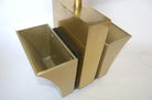 Brass Pagoda Table Lamp with Double Planter