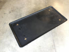 Rare Midcentury Black Lacquer Coffee Table with Solid Cast Bronze Base