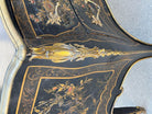 19th Century French with Brass Encroûtement Bombe Shaped Chinoiserie Commode