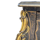 19th Century French with Brass Encroûtement Bombe Shaped Chinoiserie Commode