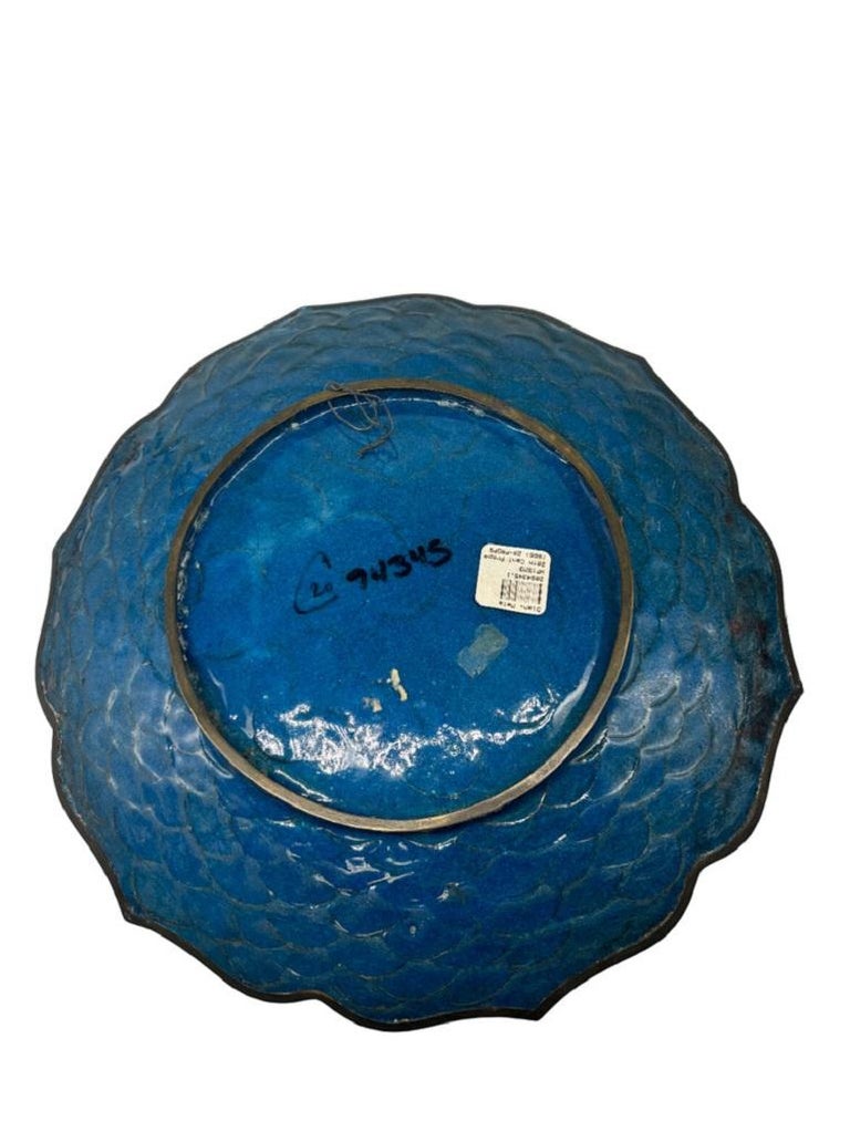 Rare 19th-century antique Meiji Period Japanese Bronze Cloisonné Charger
