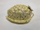 Vintage Yellow Lusterware Covered Serving Dish with Grapes by Sasha