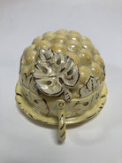 Vintage Yellow Lusterware Covered Serving Dish with Grapes by Sasha