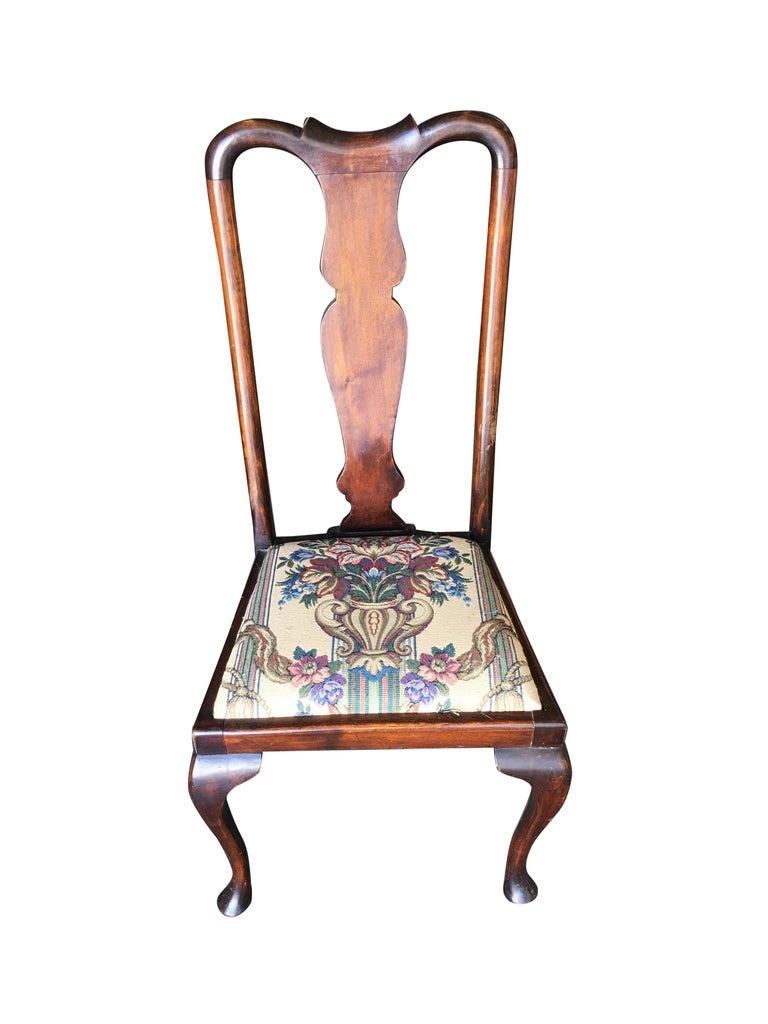 Pre-War Mahogany Art Deco Era Dining Room Chair Set of Four