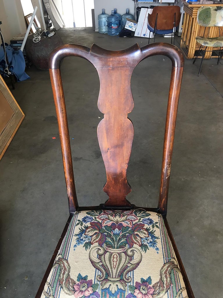 Pre-War Mahogany Art Deco Era Dining Room Chair Set of Four