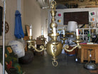 English Georgian Style Solid Brass 5-Arm Chandelier
