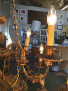 Custom Made Neo-Classic English 12 Arm Wood and Iron Chandelier