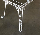 Custom 4 Person Outdoor "Circle 8" Iron Table with Glass Top