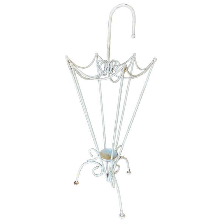 George Nelson Inspired Iron Wire Umbrella Stand