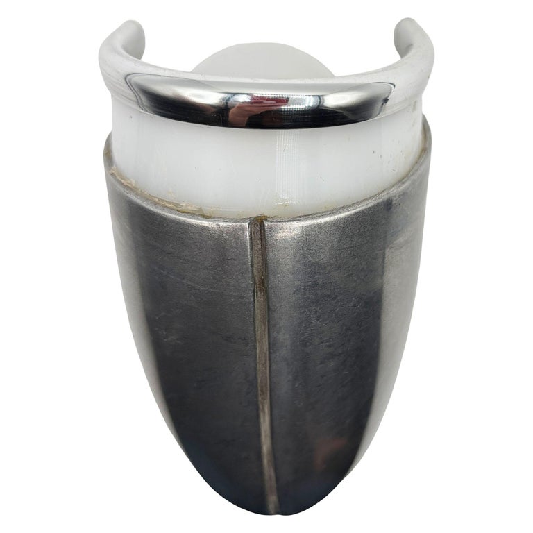 A Machine Age Streamline Brushed Aluminum Wall Sconce, 7 Available