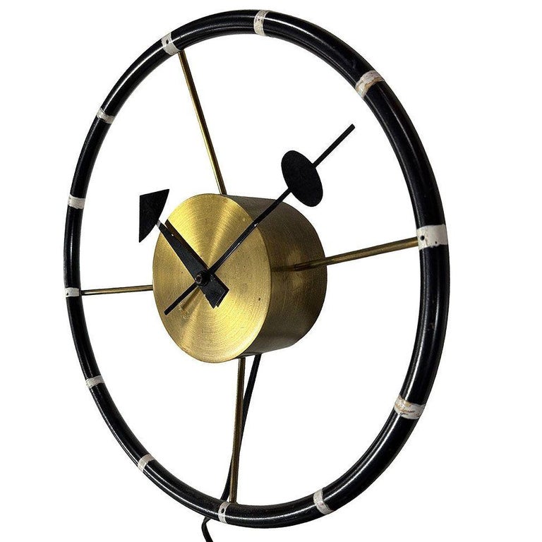 MCM George Nelson Studio Model 4756 "Steering Wheel" Wall Clock by Howard Miller