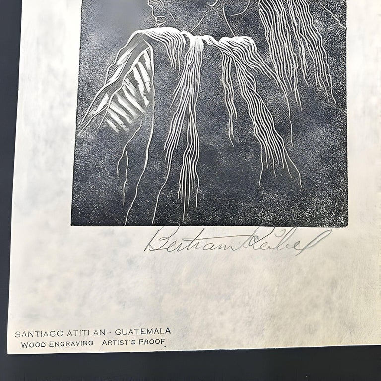 Pair of Wood Block Engraving Prints by Bertram Reibel signed in Frame