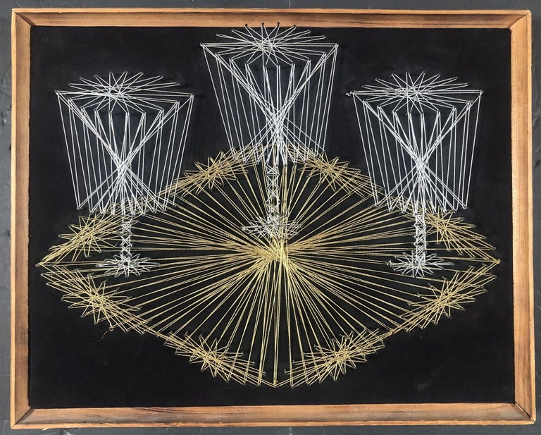 Mid Century Art Handcrafted Modern String Art