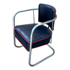 Streamline Art Deco Chrome Tubular Cantilever Springer Club Chair by Royal Metal