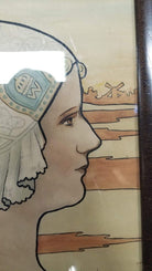 Framed Original 1909 Lithograph "Queen Wilhelmina" by P. Shepard