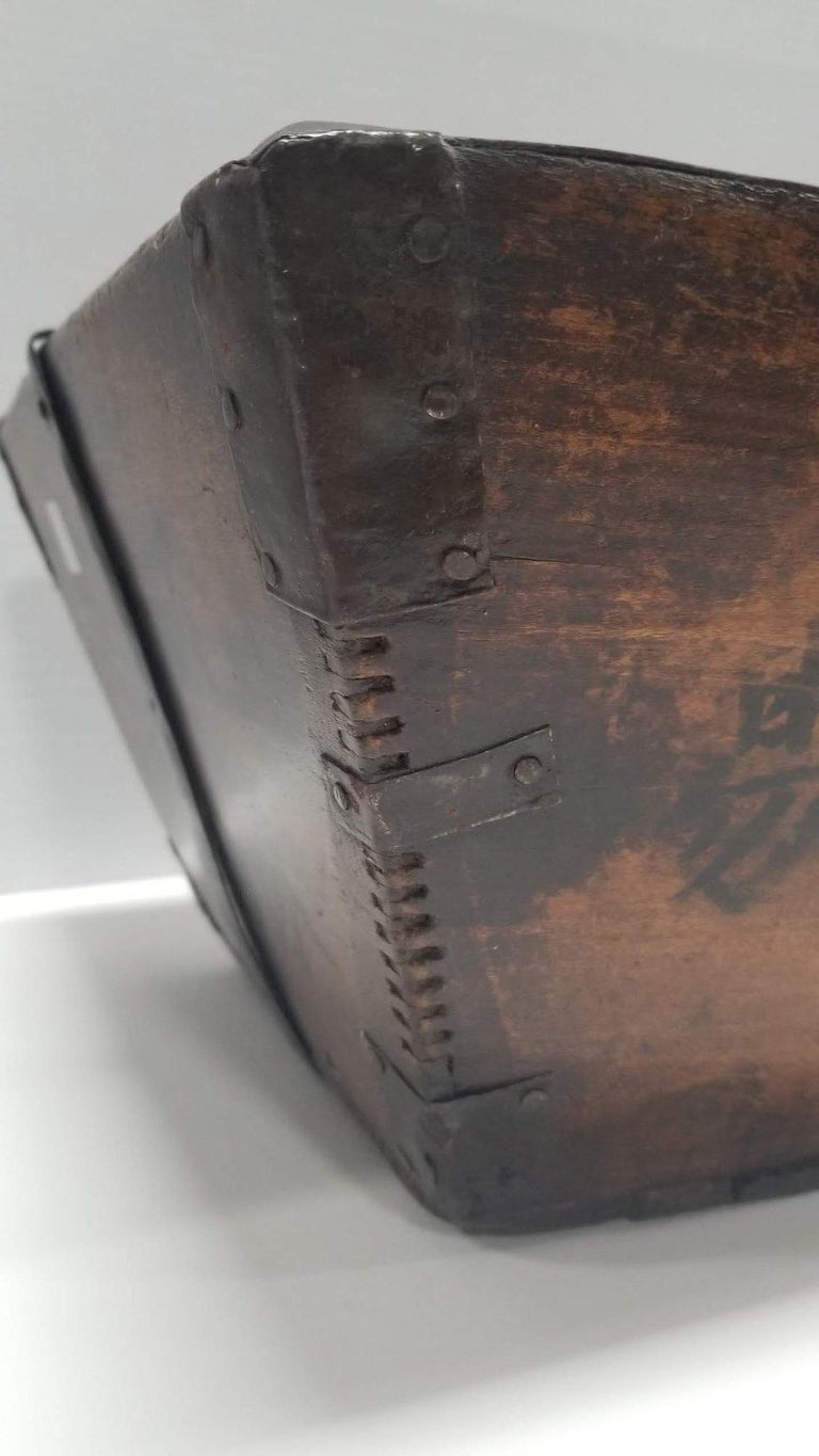 19th Century Wood Rice Container