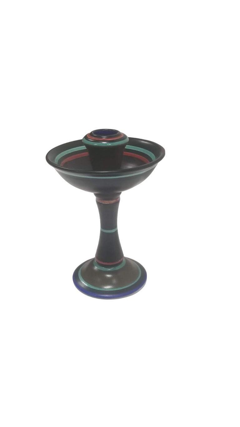 Gouda Decor Pottery Candlestick Holder
