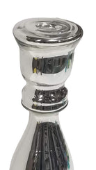 Art Deco Silver Mercury Art Glass CandleStick Holder