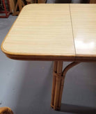 Restored 4-Strand Legs Rattan Dining Table w/ Formica Top