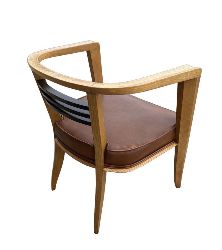 Early Art Deco Modern White Oak Armchair in the style Josef Hoffmann
