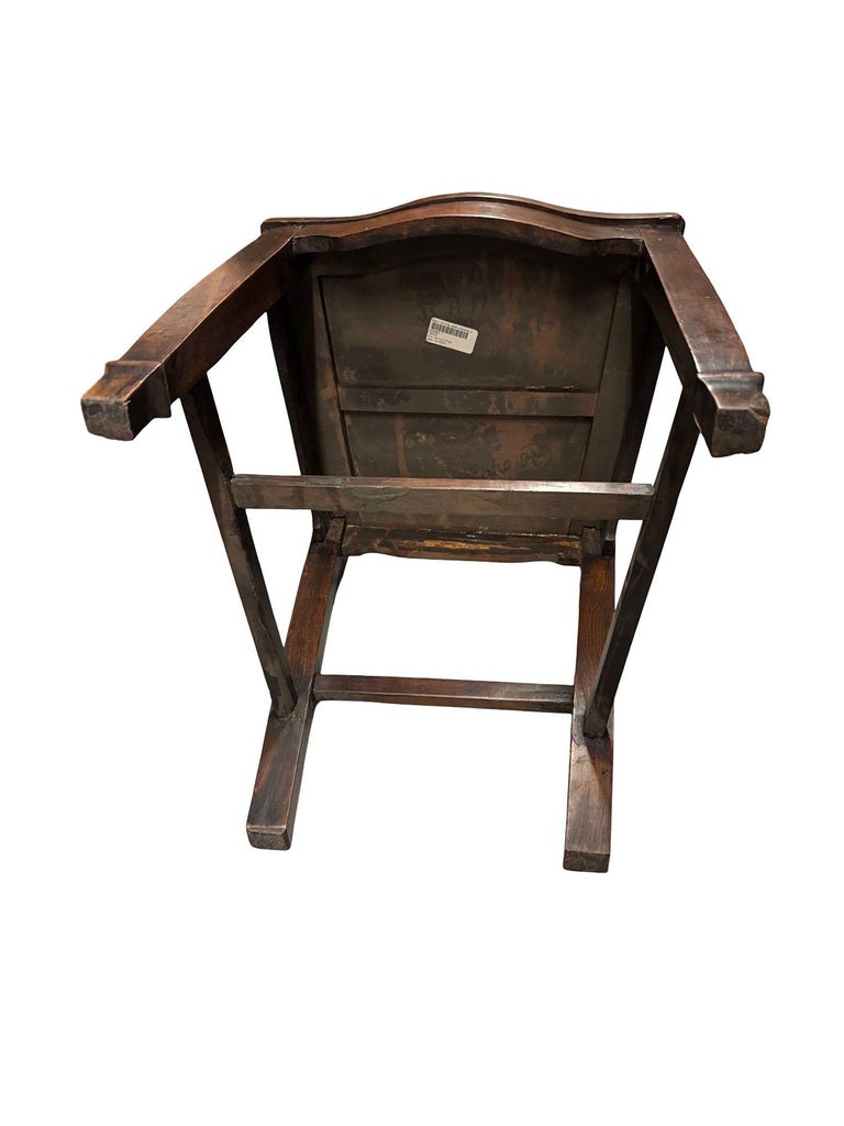 English Hepplewhite Walnut Pierced Splats Harp Side Chair