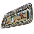 Edwardian Era Pottery "Ye Olden Days" Card Dish by Buffalo Pottery Deldare Ware