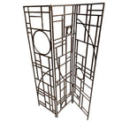 Post Modern Copper Tone Geometric Folding Room Divider by Robert Sonneman