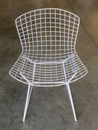 White Wire Side Chair by Harry Bertoia for Knoll, Pair Circa 1952