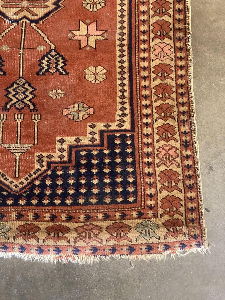 Persian Style Runner Silk 1930s Rug Runner