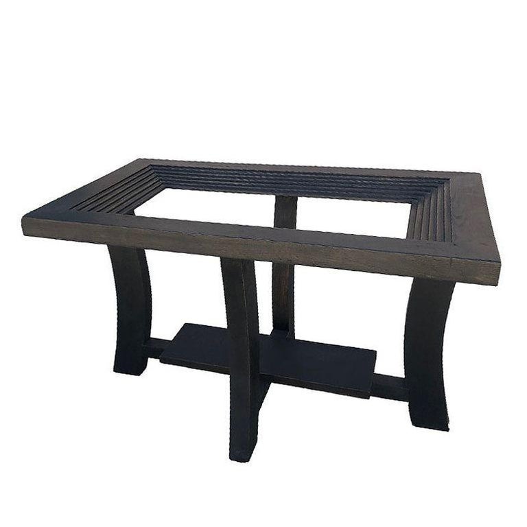 Paul Frankl Black Stepped Side Table for Brown Saltman
