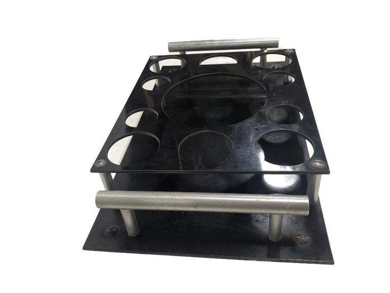 Aluminum and Bakelite Drink holder Tray by Aero-Art Los Angeles